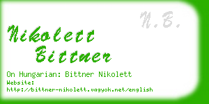 nikolett bittner business card